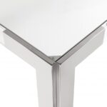 Casper 38" Glass Top, Acrylic And Steel Base Dining Table