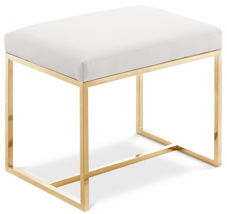 Monroe Vegan Leather Upholstered Stool