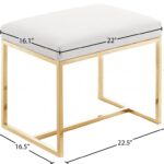 Monroe Vegan Leather Upholstered Stool