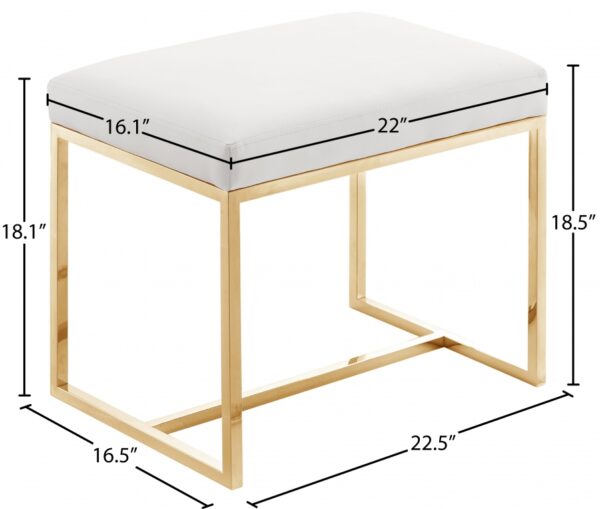 Monroe Vegan Leather Upholstered Stool
