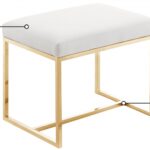 Monroe Vegan Leather Upholstered Stool