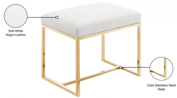 Monroe Vegan Leather Upholstered Stool