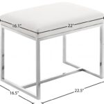 Monroe Vegan Leather Upholstered Stool