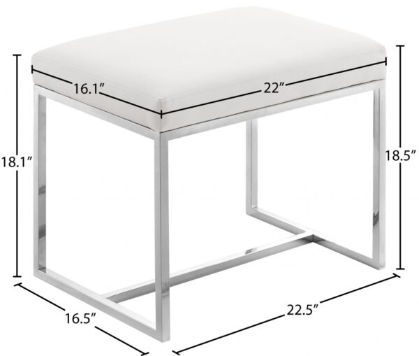 Monroe Vegan Leather Upholstered Stool