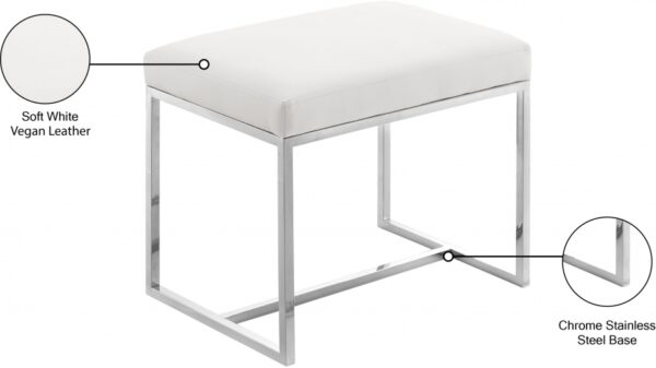 Monroe Vegan Leather Upholstered Stool