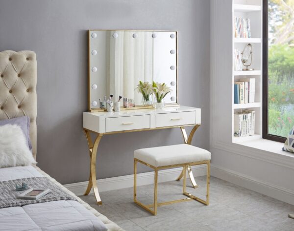 Hollywood Steel Frame Lighted Mirror