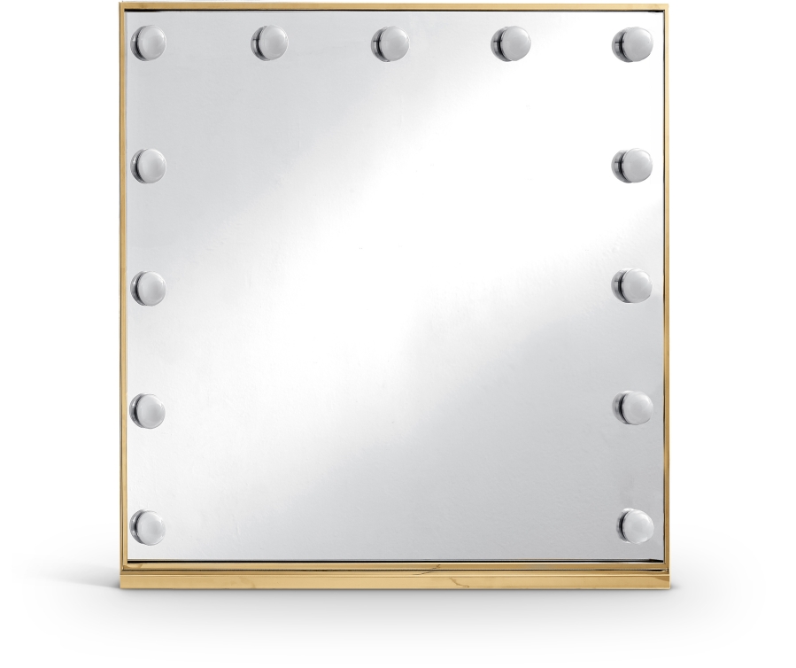 Hollywood Steel Frame Lighted Mirror