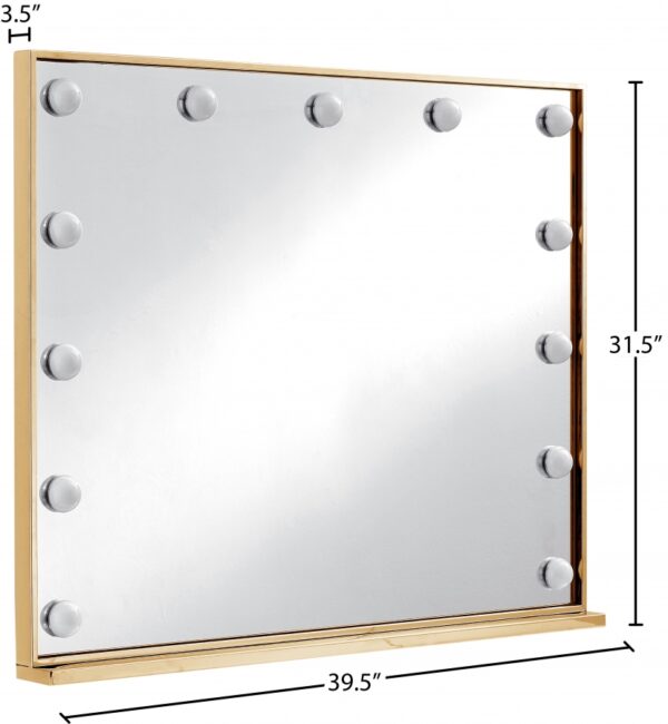 Hollywood Steel Frame Lighted Mirror