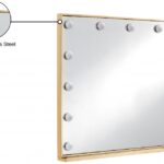 Hollywood Steel Frame Lighted Mirror
