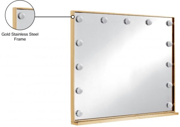 Hollywood Steel Frame Lighted Mirror