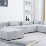 Cube Linen Textured Fabric Upholstered Collection