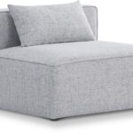 Cube Fabric Upholstered Armless Modular Chair