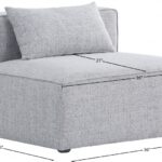 Cube Fabric Upholstered Armless Modular Chair