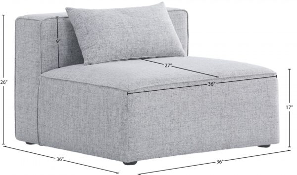 Cube Fabric Upholstered Armless Modular Chair