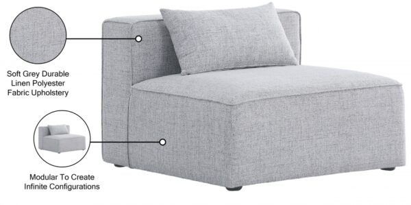 Cube Fabric Upholstered Armless Modular Chair