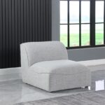 Miramar Linen Textured Fabric Upholstered Armless Modular Chair