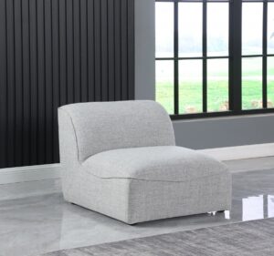 Miramar Linen Textured Fabric Upholstered Armless Modular Chair