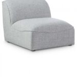 Miramar Linen Textured Fabric Upholstered Armless Modular Chair