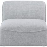 Miramar Linen Textured Fabric Upholstered Armless Modular Chair