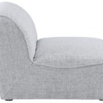 Miramar Linen Textured Fabric Upholstered Armless Modular Chair