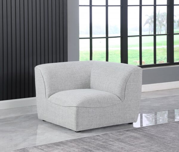 Miramar Linen Textured Fabric Upholstered Corner Modular Chair