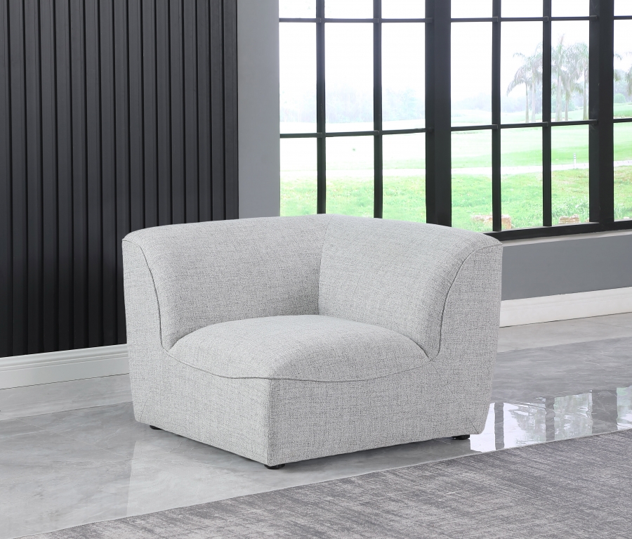 Miramar Linen Textured Fabric Upholstered Corner Modular Chair