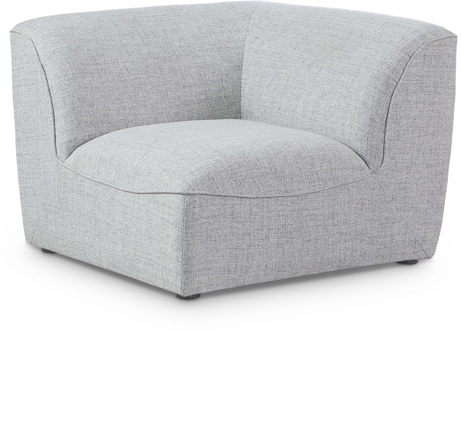 Miramar Linen Textured Fabric Upholstered Corner Modular Chair