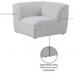 Miramar Linen Textured Fabric Upholstered Corner Modular Chair