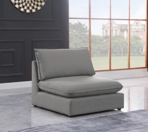 Mackenzie Linen Textured Fabric Upholstered Armless Modular Chair