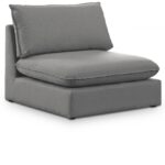 Mackenzie Linen Textured Fabric Upholstered Armless Modular Chair