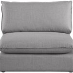 Mackenzie Linen Textured Fabric Upholstered Armless Modular Chair