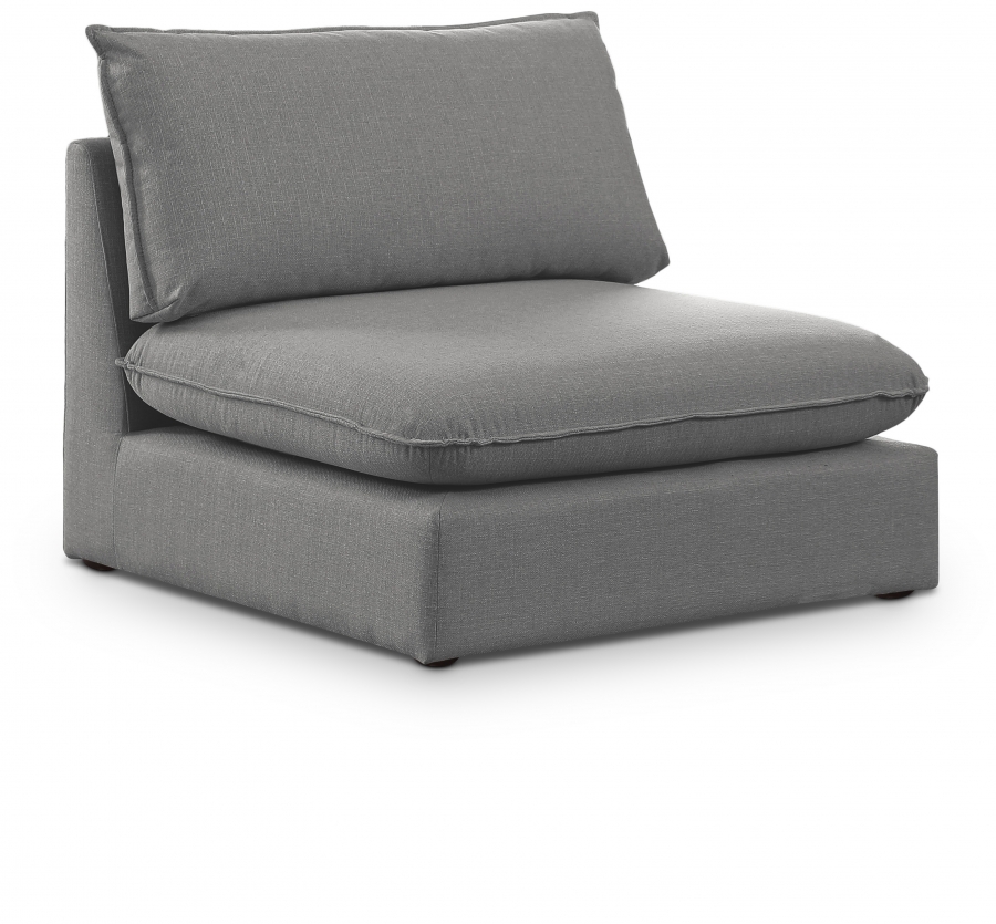 Mackenzie Linen Textured Fabric Upholstered Armless Modular Chair