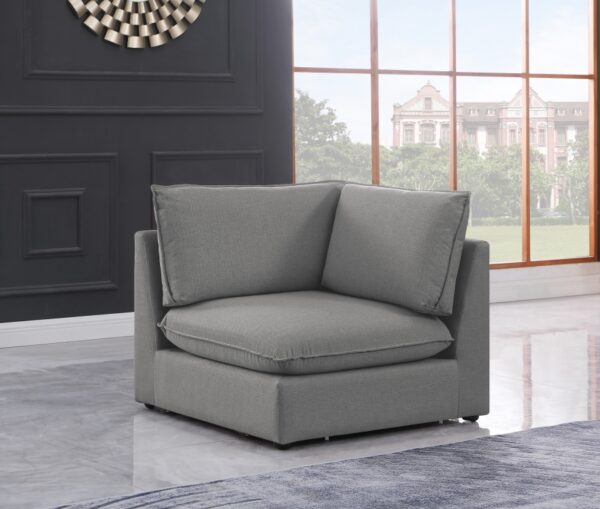 Mackenzie Linen Textured Fabric Upholstered Corner Modular Chair