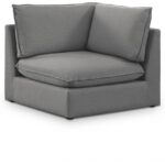 Mackenzie Linen Textured Fabric Upholstered Corner Modular Chair