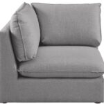 Mackenzie Linen Textured Fabric Upholstered Corner Modular Chair