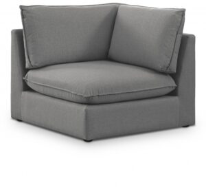 Mackenzie Linen Textured Fabric Upholstered Corner Modular Chair