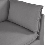 Mackenzie Linen Textured Fabric Upholstered Corner Modular Chair