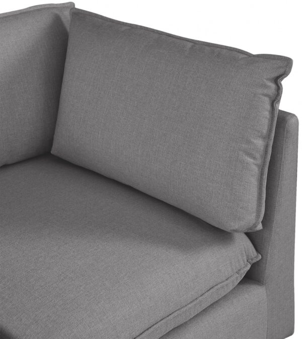 Mackenzie Linen Textured Fabric Upholstered Corner Modular Chair