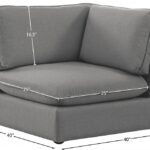 Mackenzie Linen Textured Fabric Upholstered Corner Modular Chair