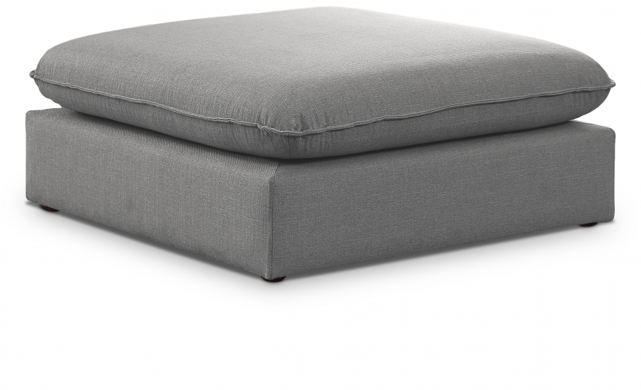 Mackenzie Linen Textured Fabric Upholstered Modular Ottoman
