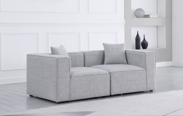 Cube 72" Fabric Upholstered 2pc. Modular Loveseat
