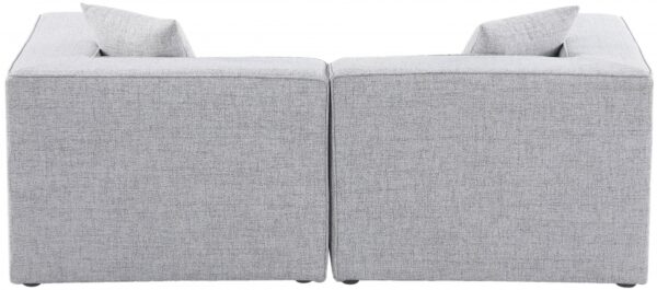 Cube 72" Fabric Upholstered 2pc. Modular Loveseat