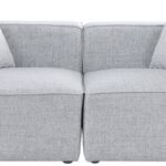 Cube 72" Fabric Upholstered 2pc. Modular Loveseat