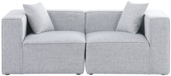 Cube 72" Fabric Upholstered 2pc. Modular Loveseat