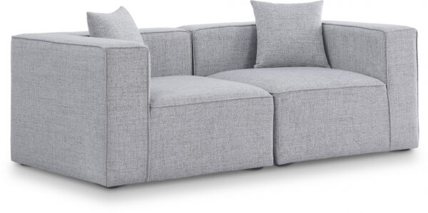 Cube 72" Fabric Upholstered 2pc. Modular Loveseat