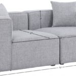 Cube 72" Fabric Upholstered 2pc. Modular Loveseat