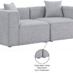 Cube 72" Fabric Upholstered 2pc. Modular Loveseat