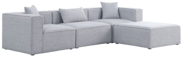Cube 108" Fabric Upholstered 4pc Modular Sectional