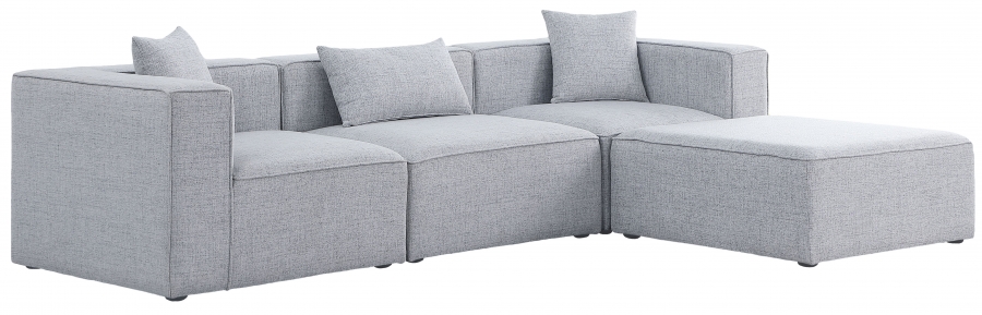 Cube 108" Fabric Upholstered 4pc Modular Sectional