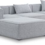 Cube 108" Fabric Upholstered 4pc Modular Sectional